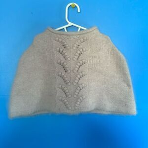 Lavender Angora Poncho by Beth Bowley – Soft Fuzzy – Size L– Cozy Vintage Style